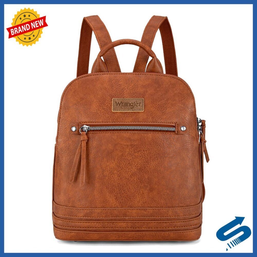 PU Leather Backpack Purse Medium Daypack Travel Bookbag Adjustable Straps